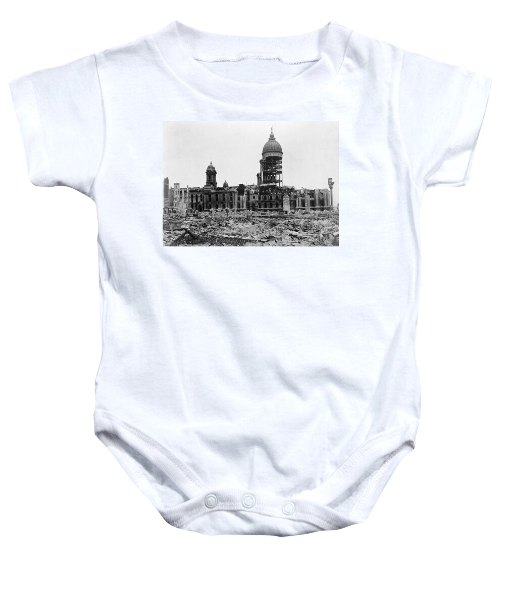 1906 Baby Onesie featuring the photograph San Francisco Earthquake #12 by Granger
