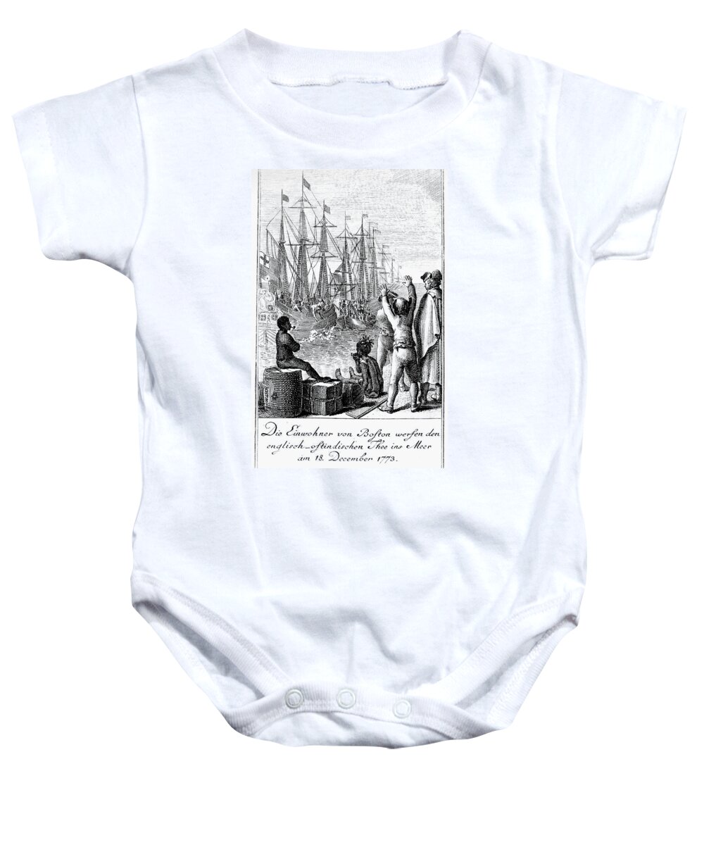 1773 Baby Onesie featuring the photograph Boston Tea Party, 1773 #13 by Granger