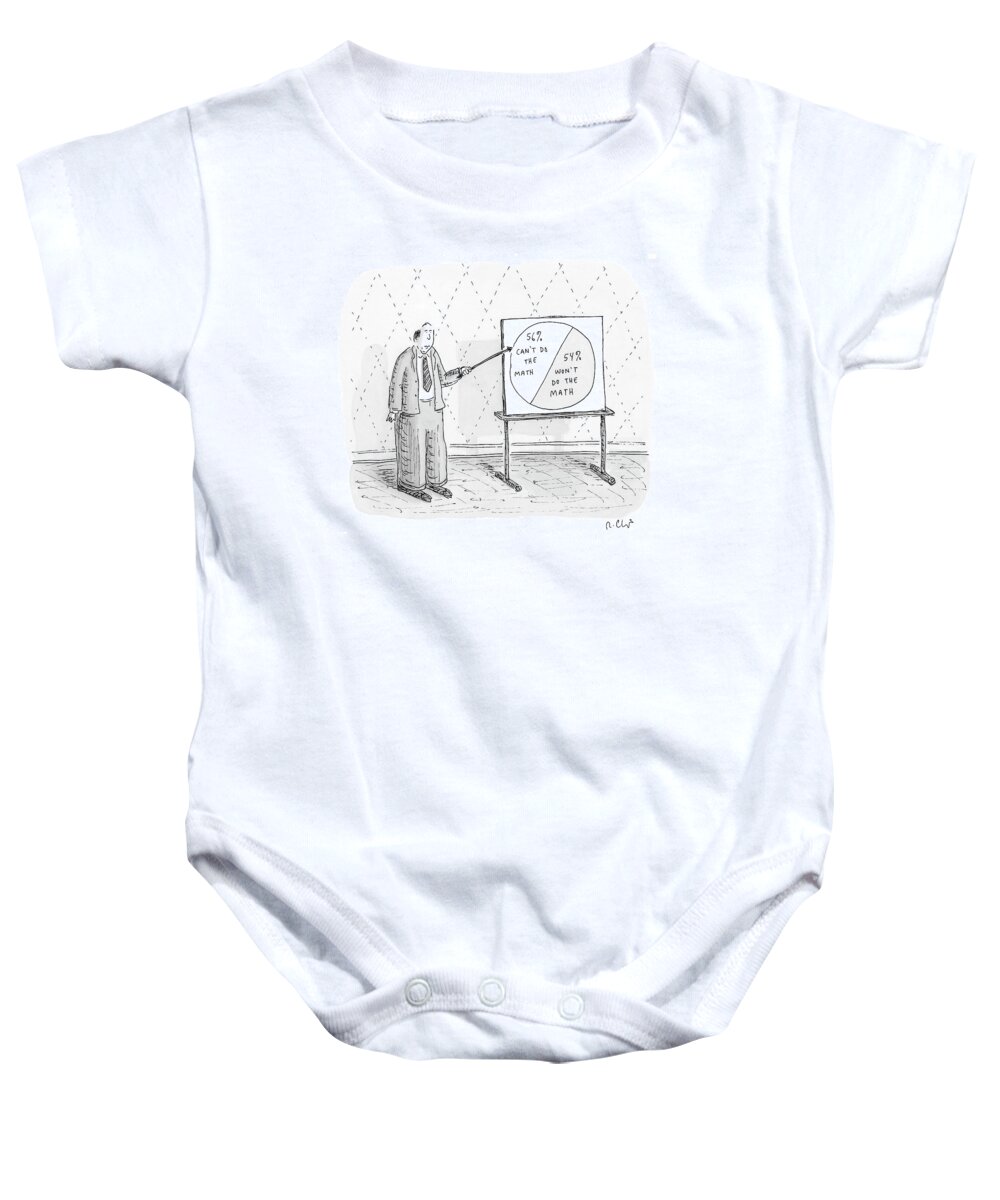 Math Baby Onesie featuring the drawing New Yorker November 5th, 2007 by Roz Chast