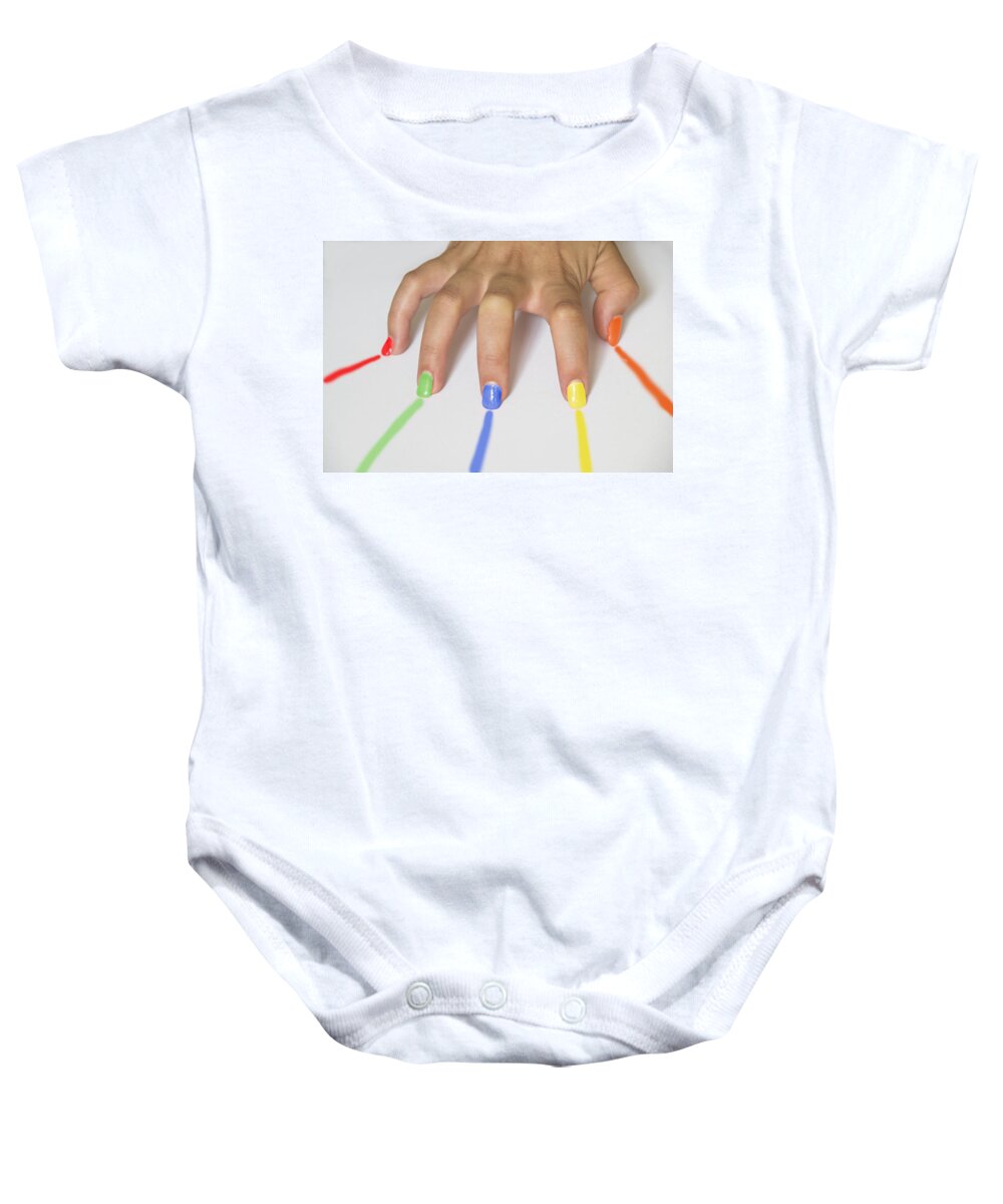 Beautiful Baby Onesie featuring the photograph Colorful Nails #2 by Paulo Goncalves