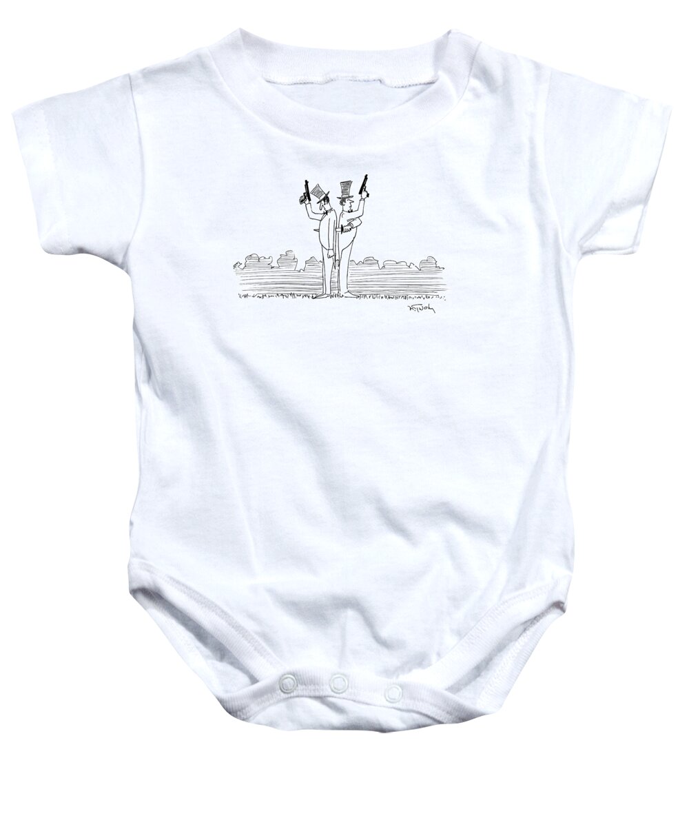 Twohy Baby Onesie featuring the drawing Captionless by Mike Twohy