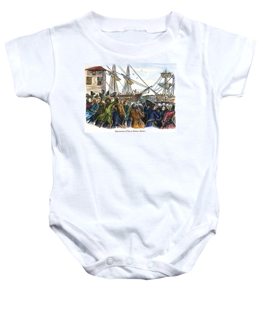 1773 Baby Onesie featuring the photograph The Boston Tea Party, 1773 #3 by Granger