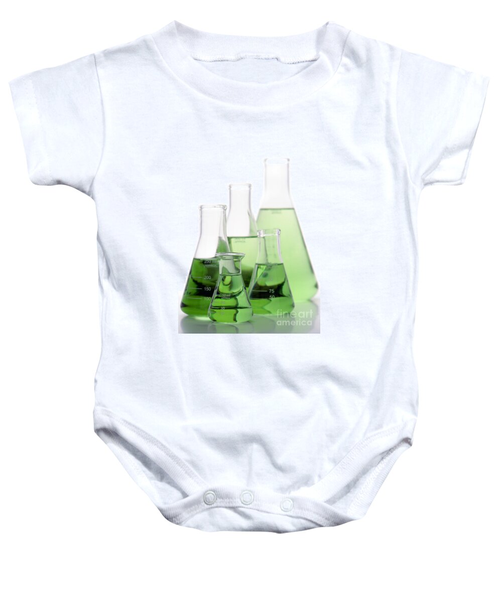 Flask Baby Onesie featuring the photograph Laboratory Equipment in Science Research Lab #30 by Science Research Lab