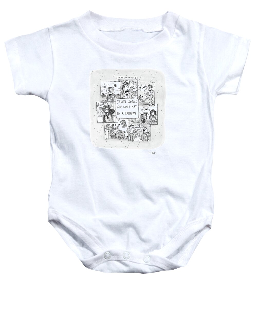 Captionless Baby Onesie featuring the drawing New Yorker July 7th, 2008 by Roz Chast