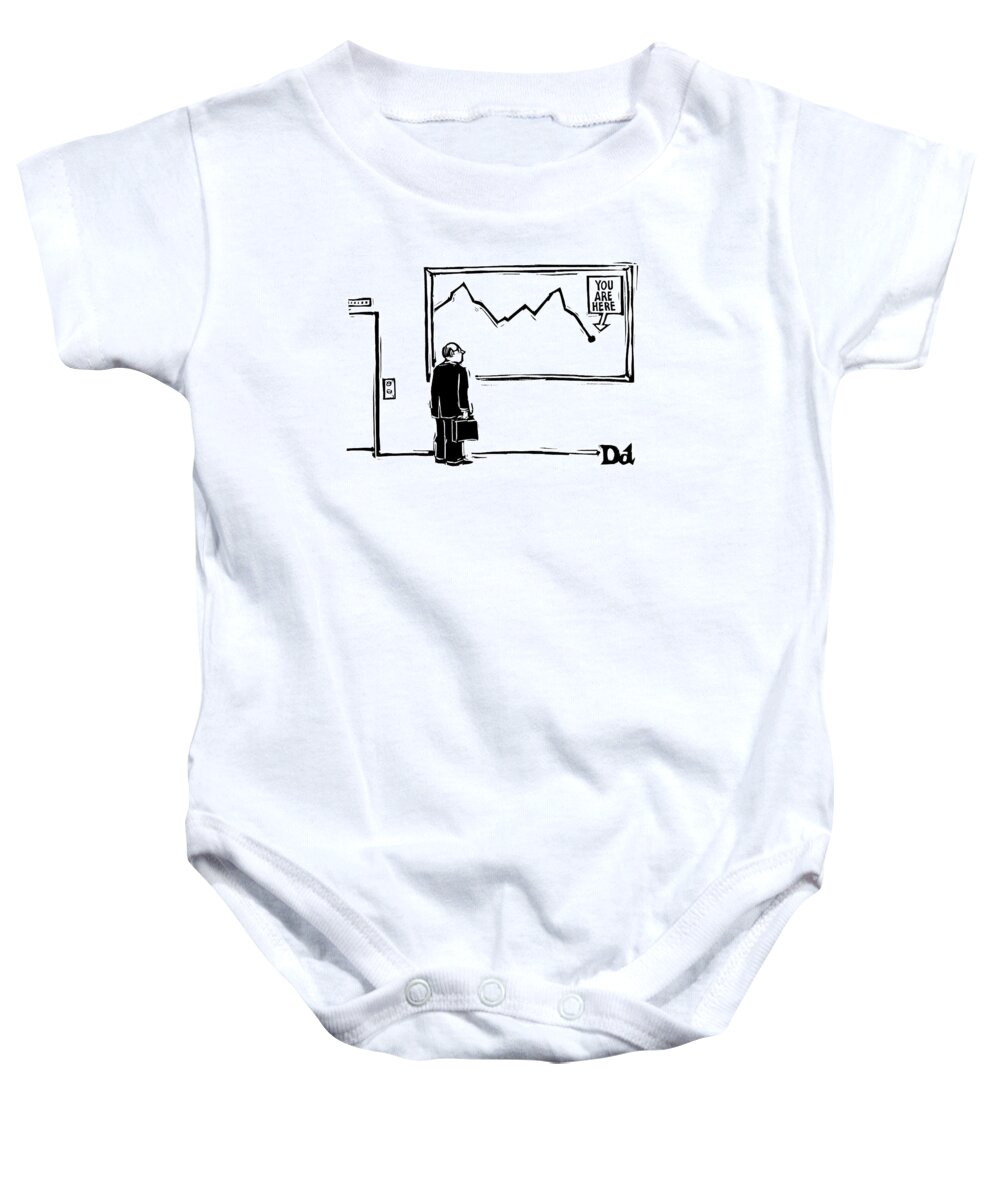 Stocks Baby Onesie featuring the drawing New Yorker June 2nd, 2008 #1 by Drew Dernavich