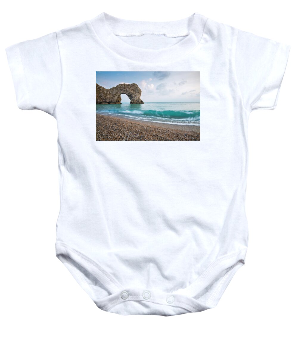 Durdle Baby Onesie featuring the photograph Afternoon at Durdle Door by Ian Middleton