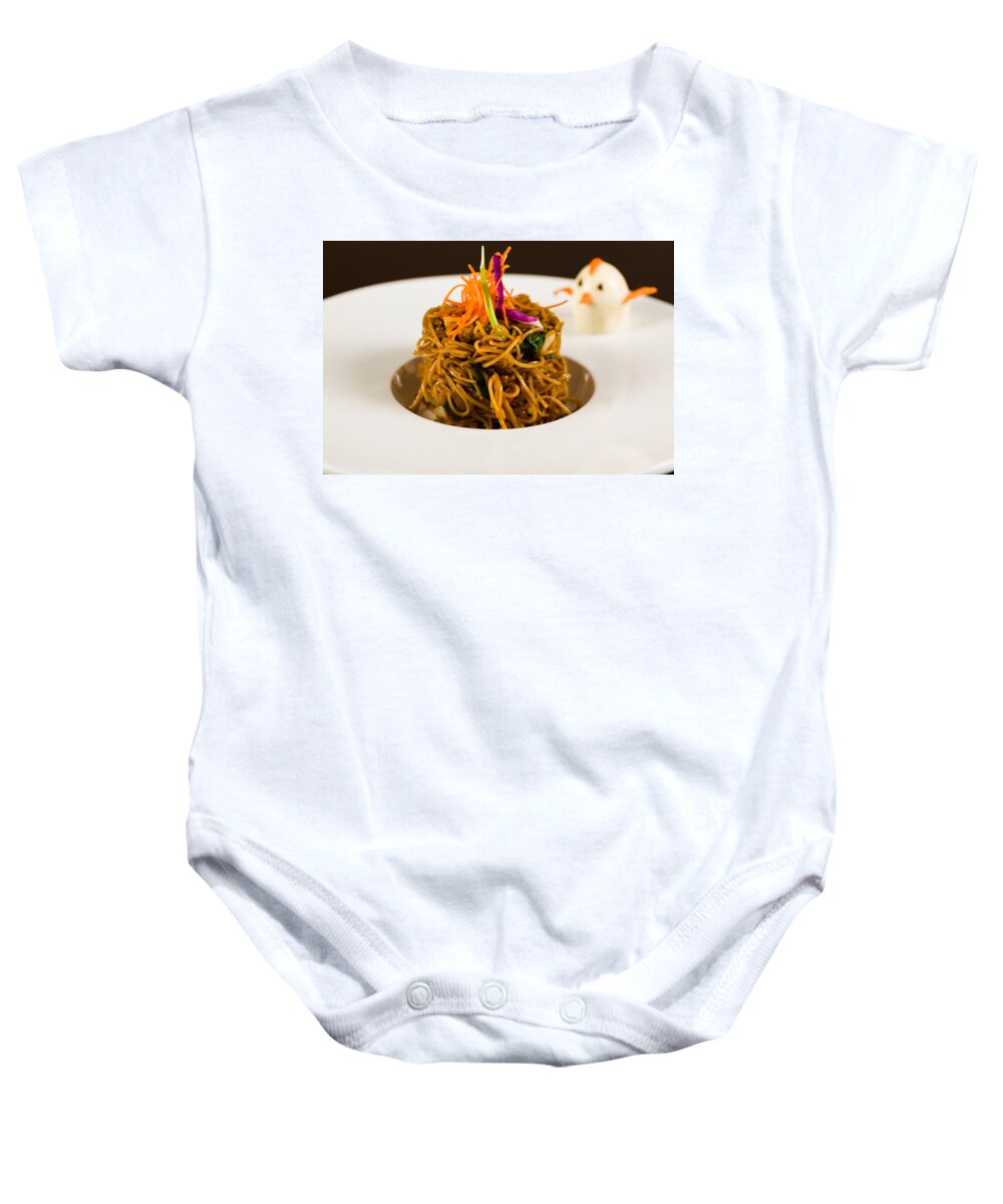 Asian Baby Onesie featuring the photograph Asian Noodles by Raul Rodriguez