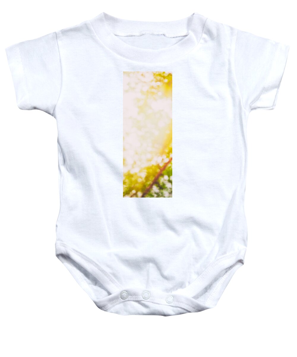 Abstract Baby Onesie featuring the photograph Beneath a tree 14 5194 Diptych - Set 1 of 2 by U Schade