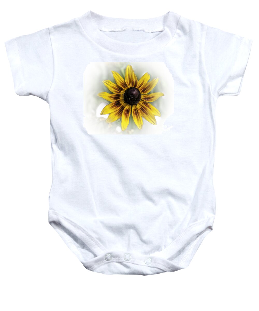 Black-eyed Susan Baby Onesie featuring the photograph Black-Eyed Susan by Ronald Grogan