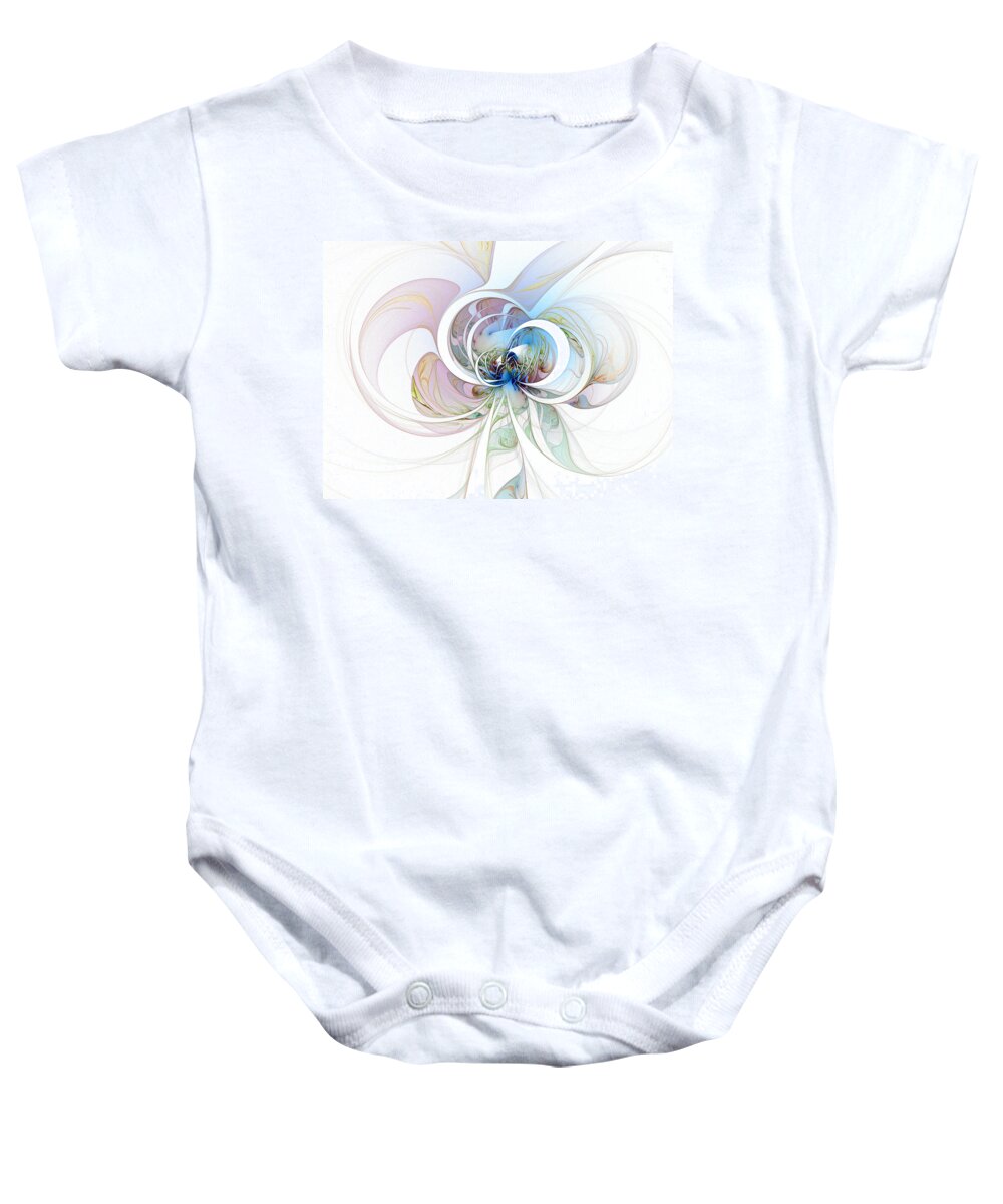 Digital Art Baby Onesie featuring the digital art Blue is the Colour of my Love by Amanda Moore