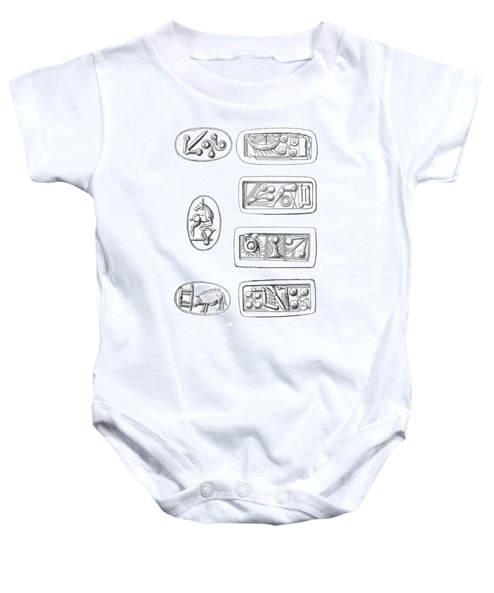 Bronze Age Baby Onesie featuring the photograph Bronze Age, Cretan Symbols by Science Source
