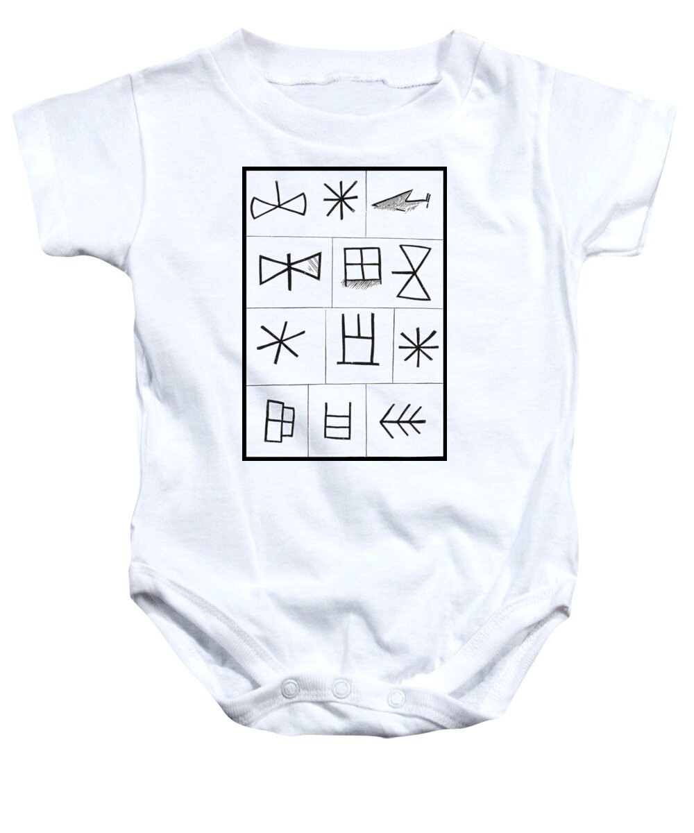 Bronze Age Baby Onesie featuring the photograph Bronze Age, Signs On Blocks At Knossos by Science Source
