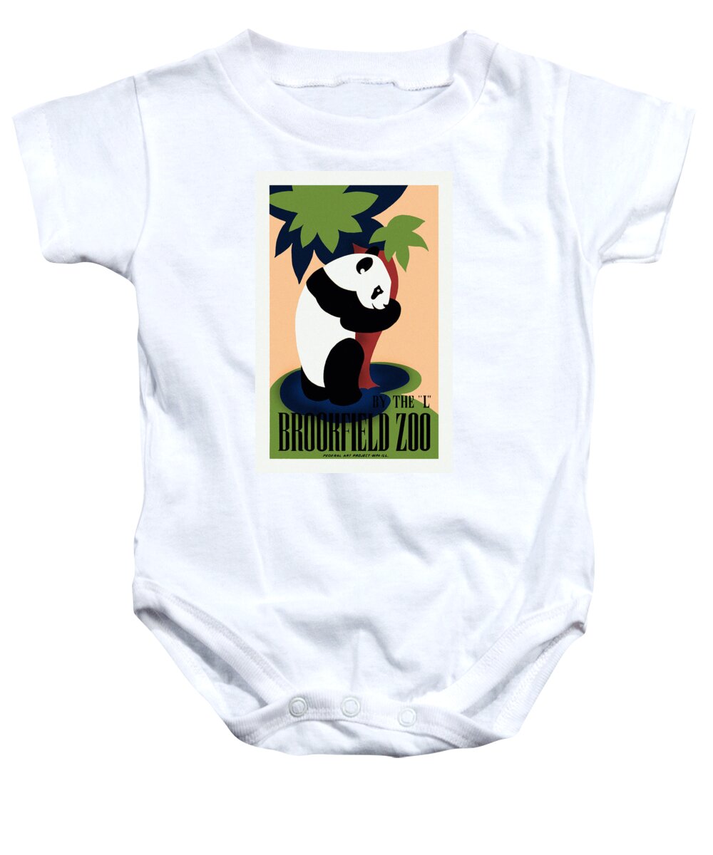 Panda Baby Onesie featuring the photograph Brookfield Zoo Panda by Diana Powell