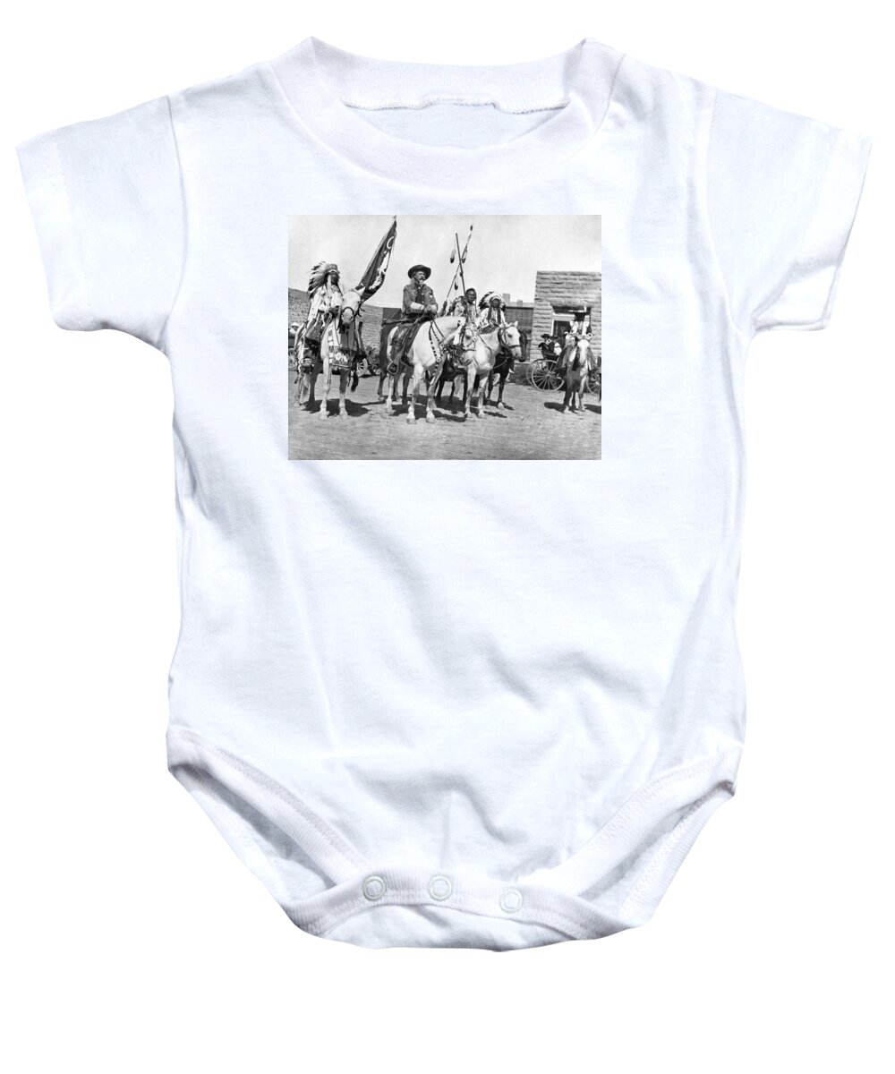 1907 Baby Onesie featuring the photograph Buffalo Bill And Friends by Underwood Archives