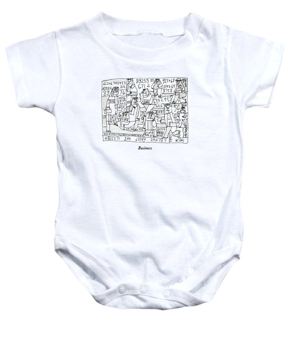 Money Baby Onesie featuring the drawing Business by William Steig