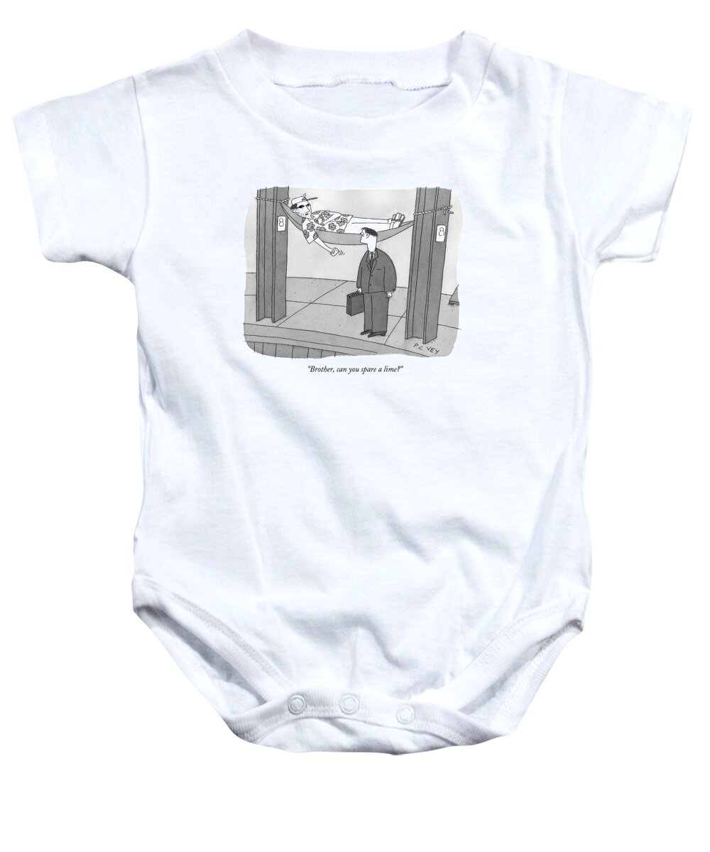 Money Baby Onesie featuring the drawing Caption Contest 210 - Winner by Peter C. Vey