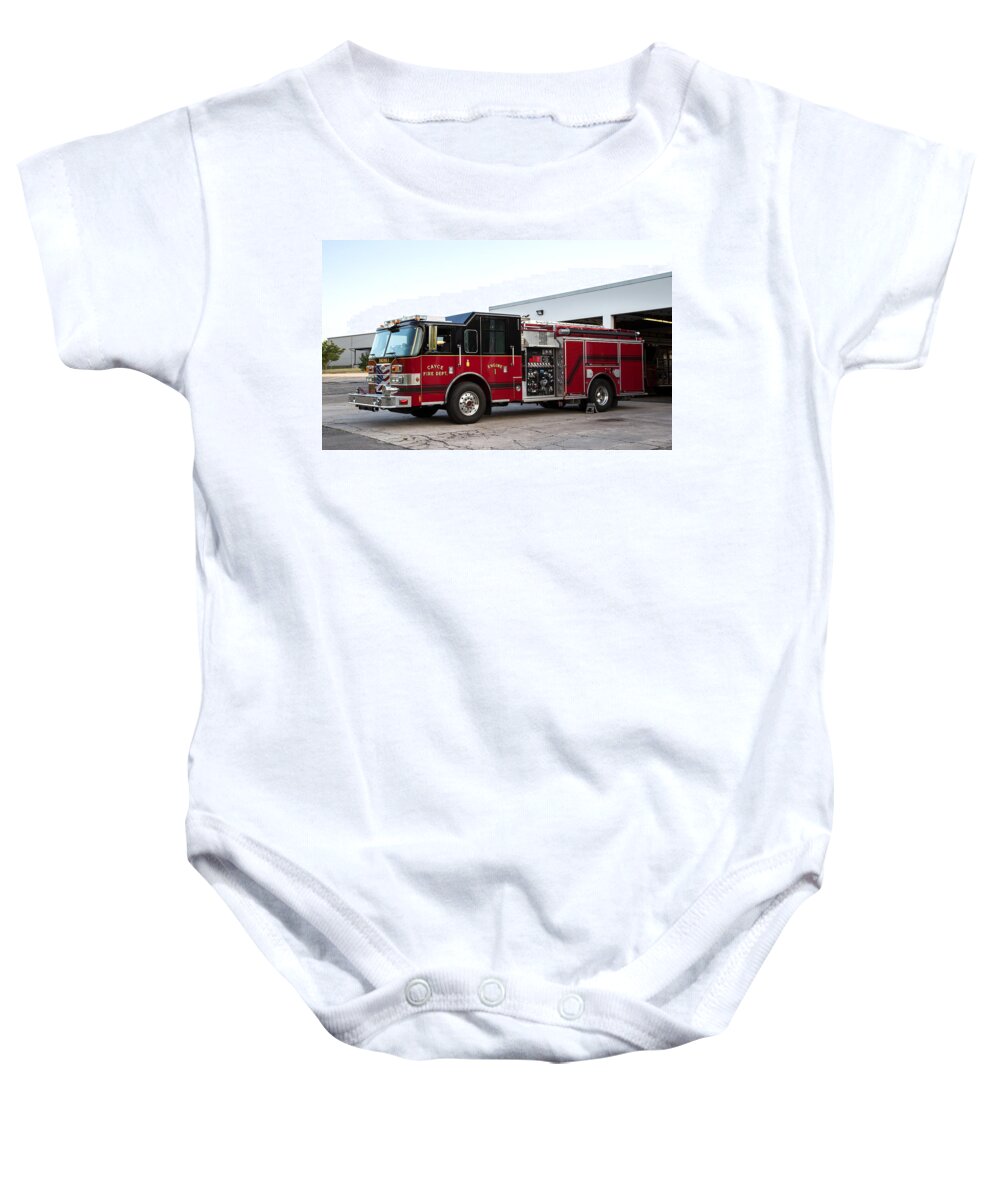 Cayce Baby Onesie featuring the photograph Cayce Engine 1 by Charles Hite