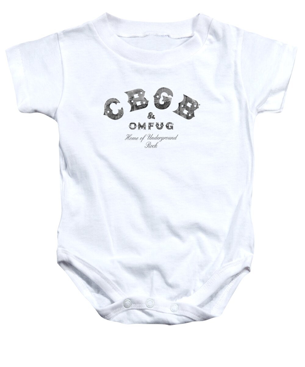  Baby Onesie featuring the digital art Cbgb - Club Logo by Brand A