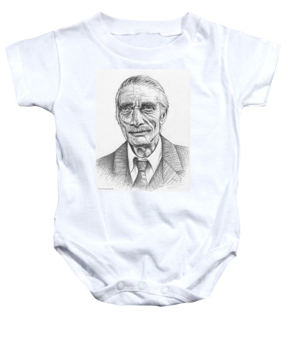 Face Baby Onesie featuring the drawing Character by Nicole Zeug