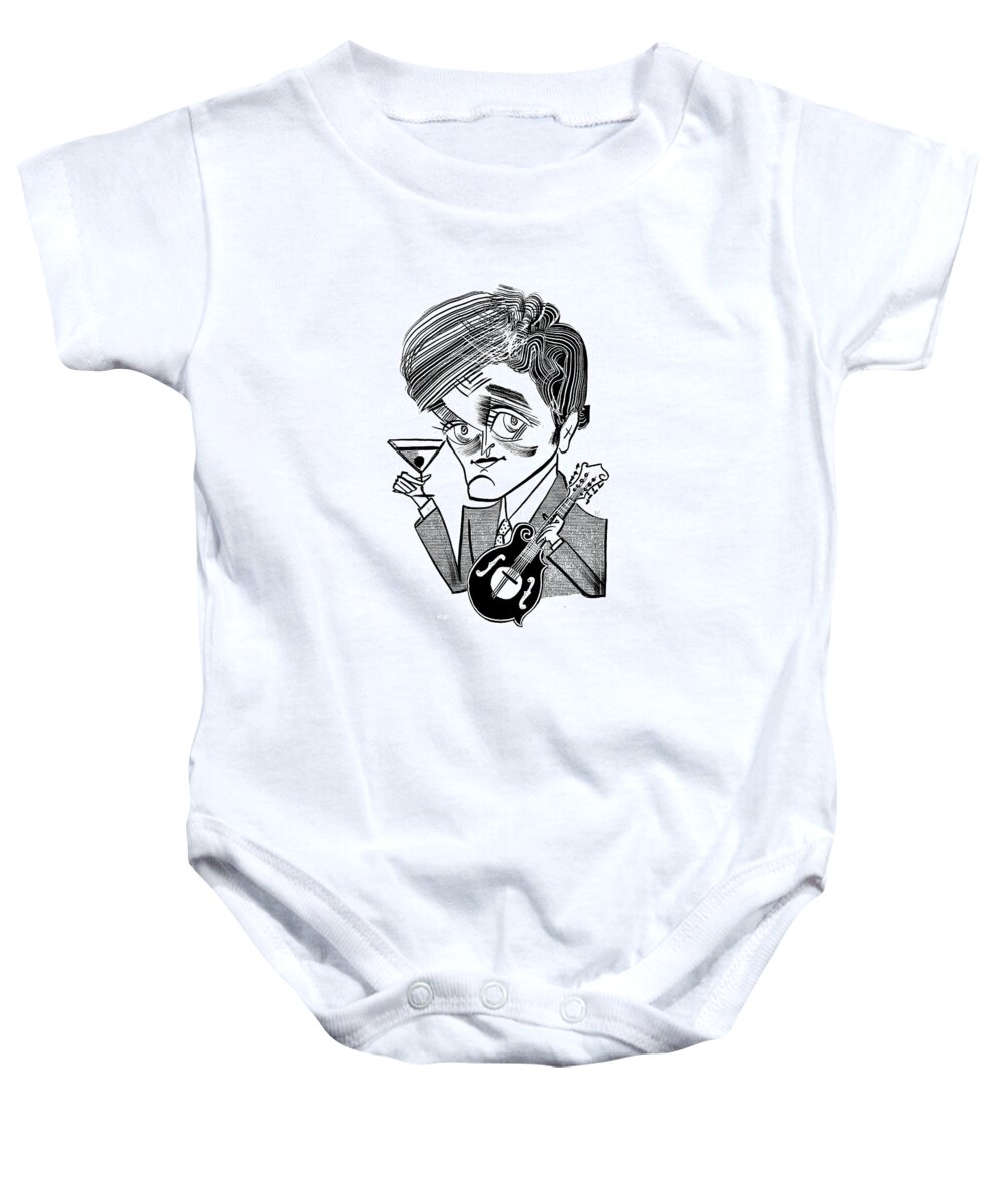 Chris Thile-punch Brothers Baby Onesie featuring the drawing Chris Thile-punch Brothers by Tom Bachtell