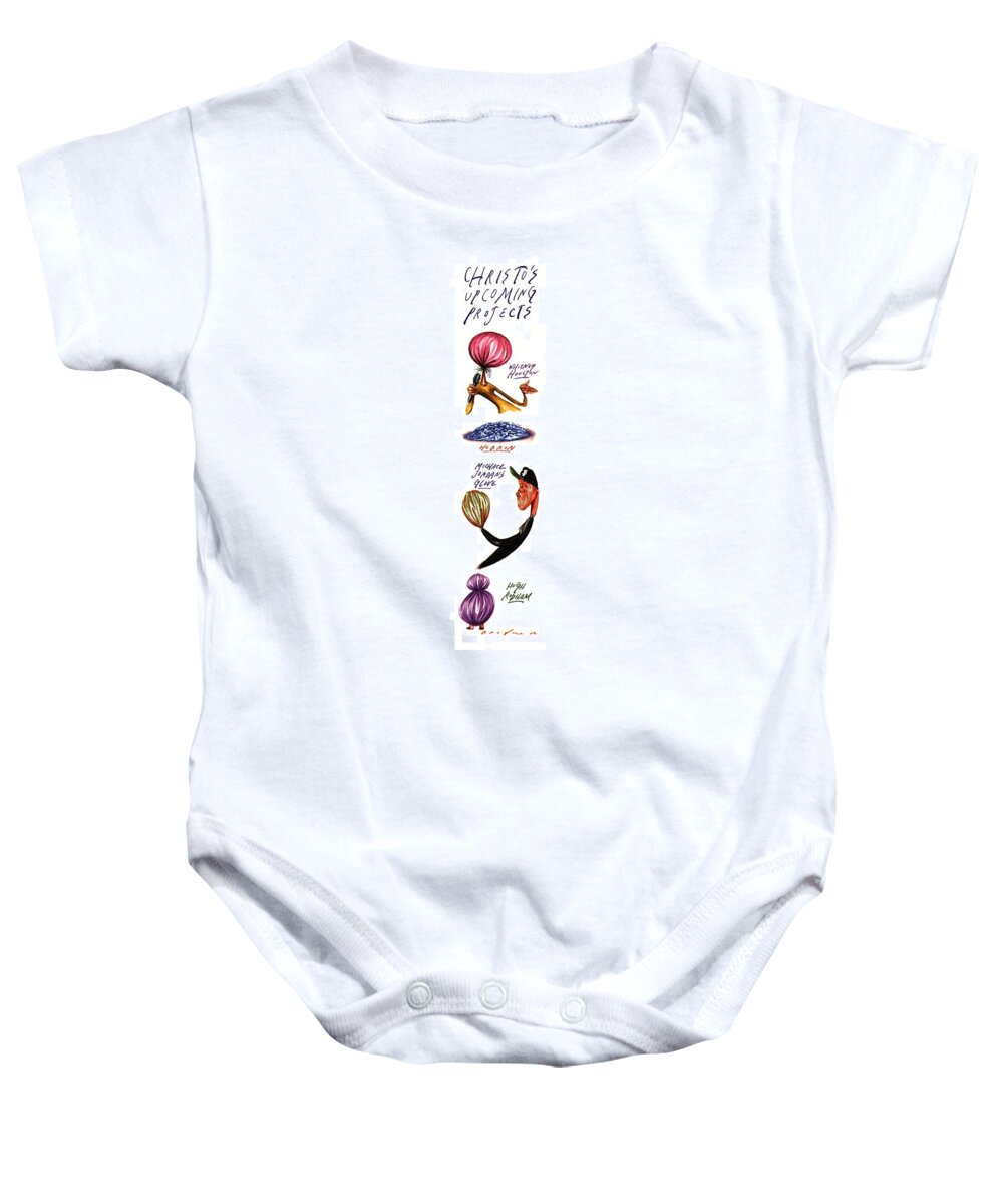 Christo's Upcoming Projects
Art Baby Onesie featuring the drawing Christo's Upcoming Projects by Steve Brodner