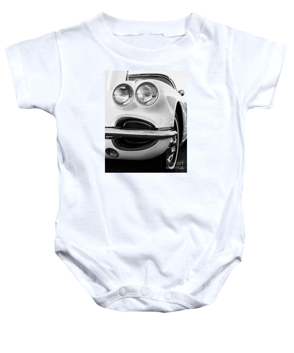 Classic Vette Baby Onesie featuring the photograph Classic Vette by Imagery by Charly