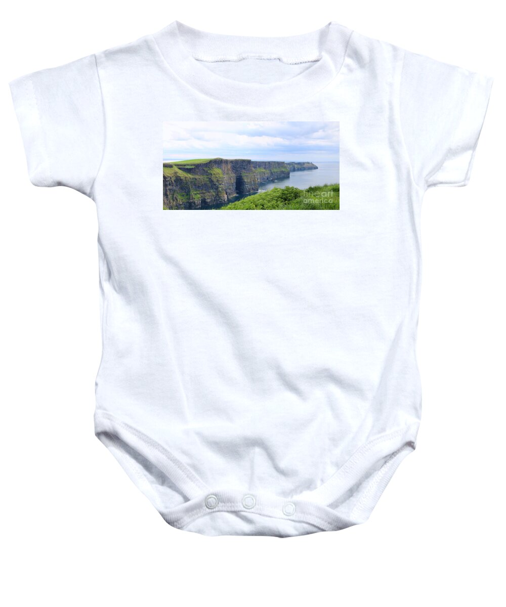 Cliffs Of Moher Baby Onesie featuring the photograph Cliffs of Moher Panorama 3 by Jack Schultz