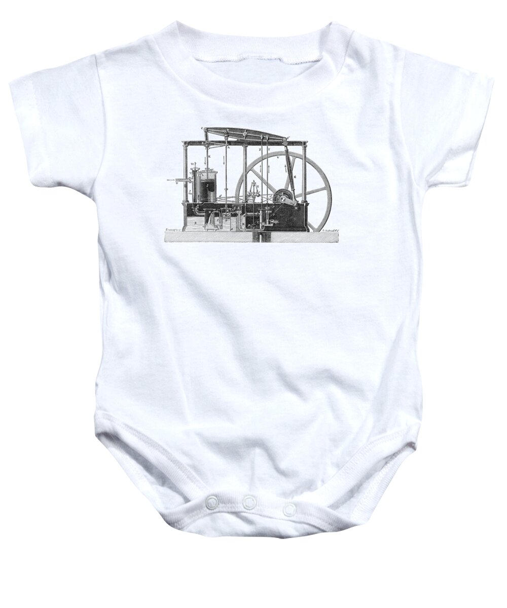 Science Baby Onesie featuring the photograph Condenser Steam Engine, 19th Century by Science Source