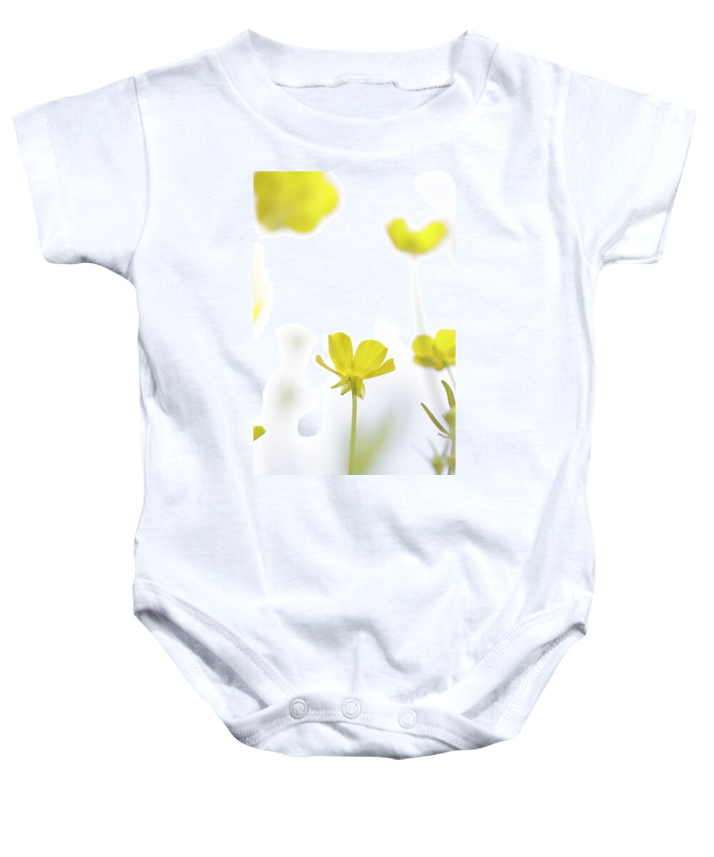 Beautiful Baby Onesie featuring the photograph Delicate buttercup blossom by Ulrich Kunst And Bettina Scheidulin