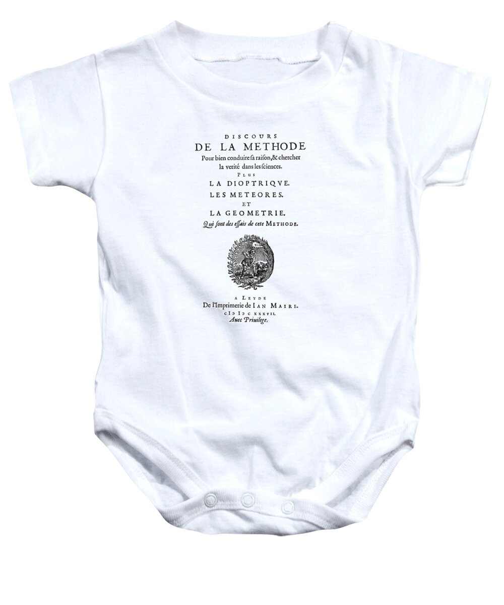 1637 Baby Onesie featuring the painting Descartes Manuscript by Granger