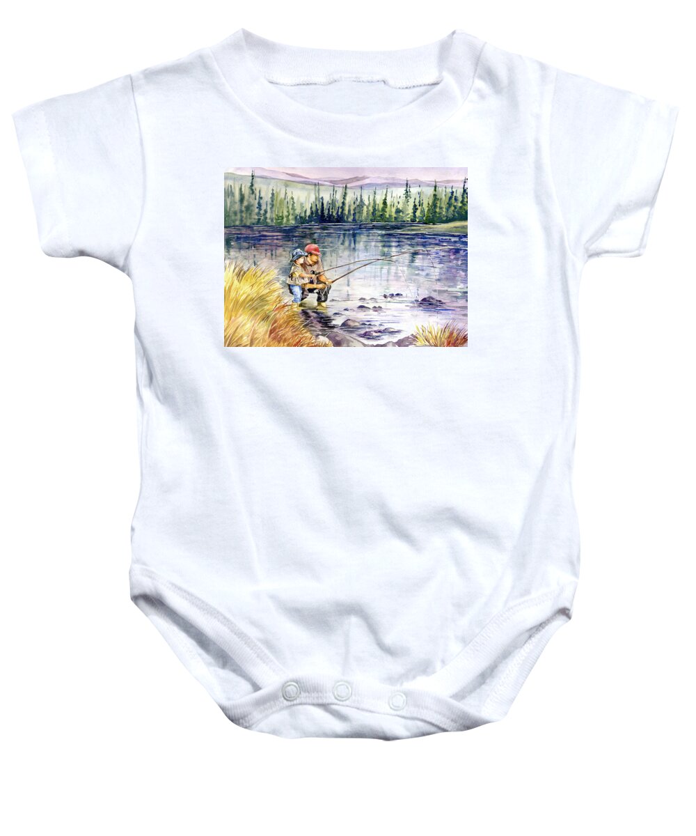 Fly Fishing with Dad Onesie by Beth Kantor - Fine Art America
