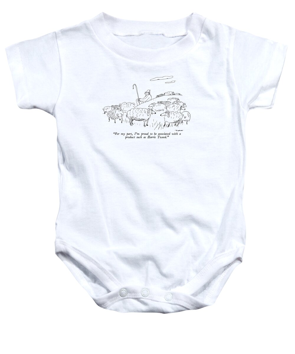 
for My Part Baby Onesie featuring the drawing For My Part by Al Ross