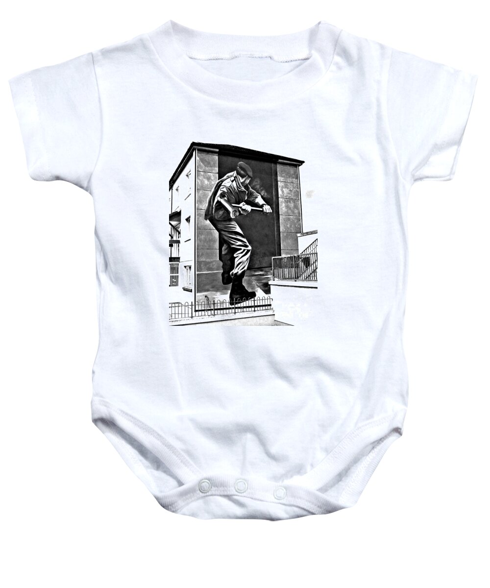 Mural Baby Onesie featuring the photograph Forced Entry by Nina Ficur Feenan