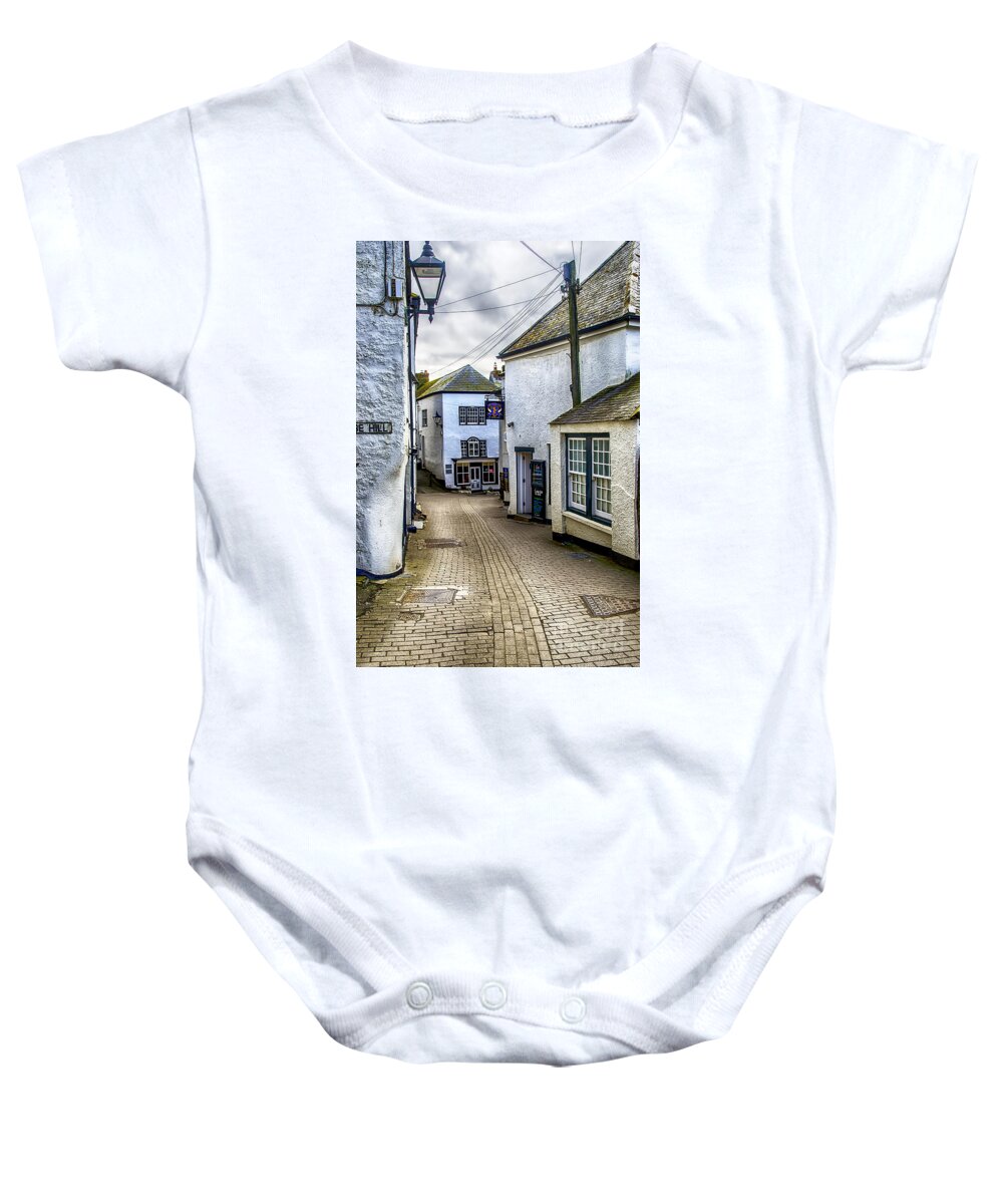 Port Isaac Canvas Baby Onesie featuring the photograph Fore Street Port Isaac by Chris Thaxter