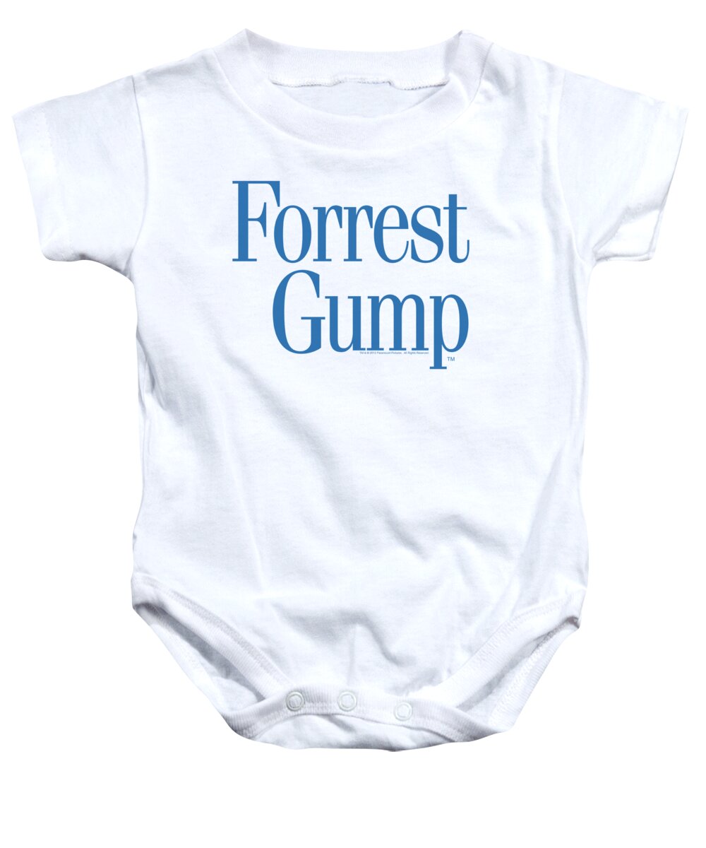  Baby Onesie featuring the digital art Forrest Gump - Logo by Brand A