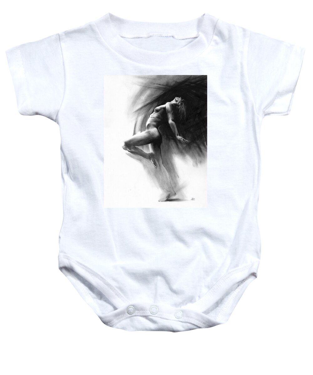 Figurative Baby Onesie featuring the drawing Fount by Paul Davenport