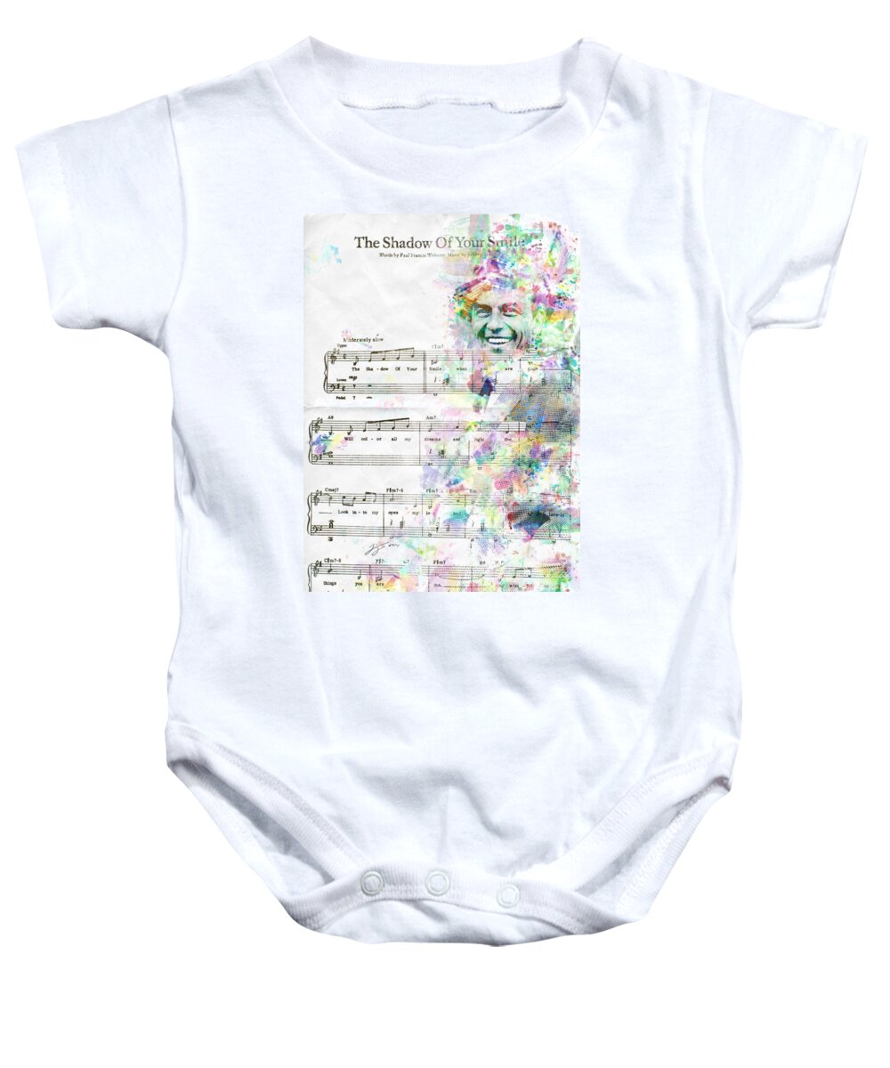 Frank Baby Onesie featuring the painting Frank Sinatra by Jonas Luis