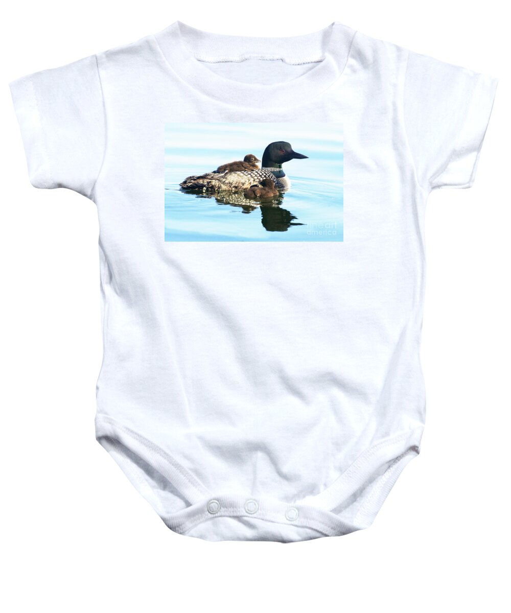 Loon Baby Onesie featuring the photograph Free Ride by Jan Killian