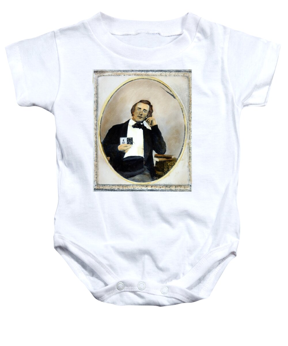 1856 Baby Onesie featuring the photograph George A. Custer (1839-1876) by Granger