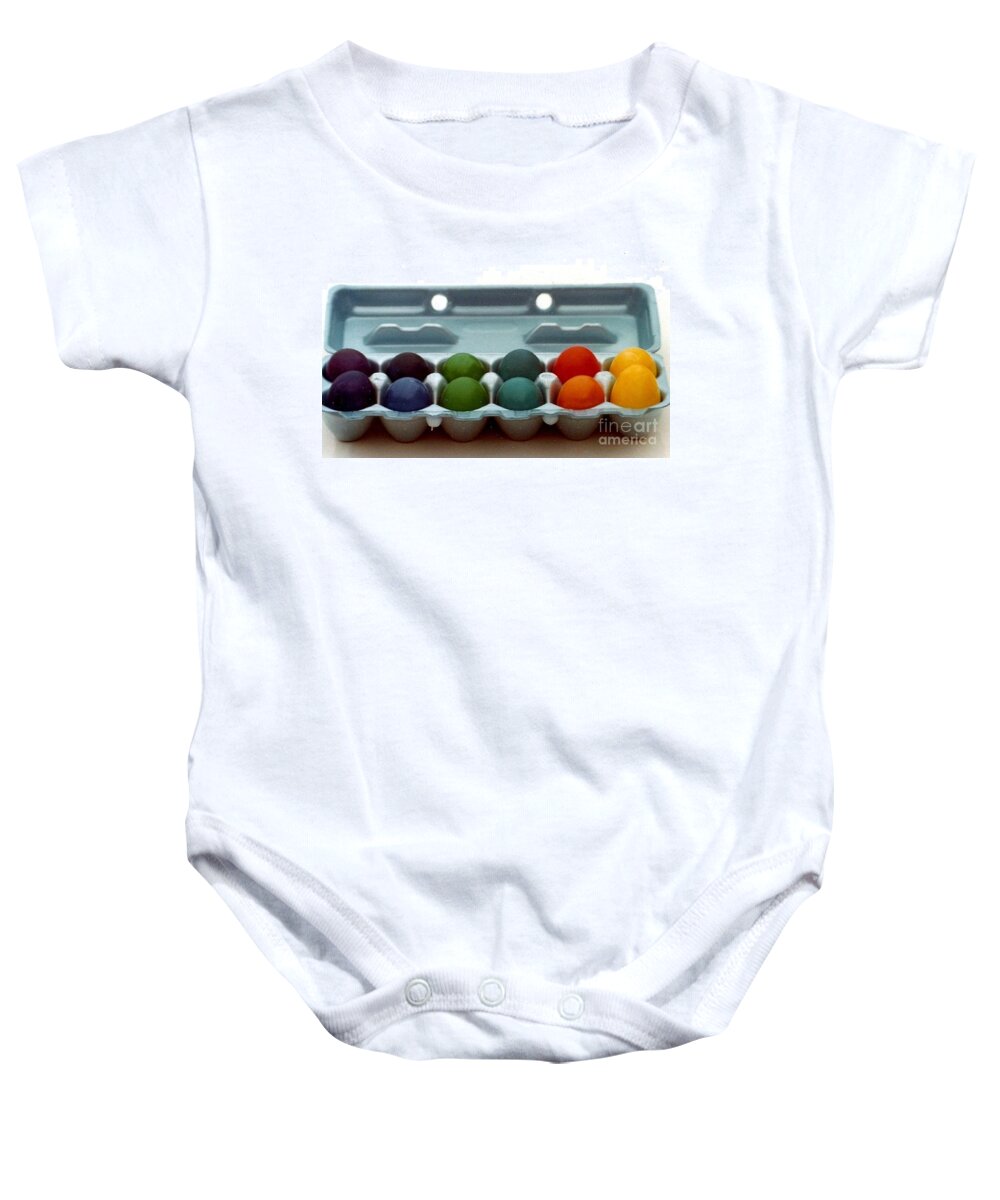Egg Photography Baby Onesie featuring the photograph Hard Boiled Spectrum by Michael Hoard