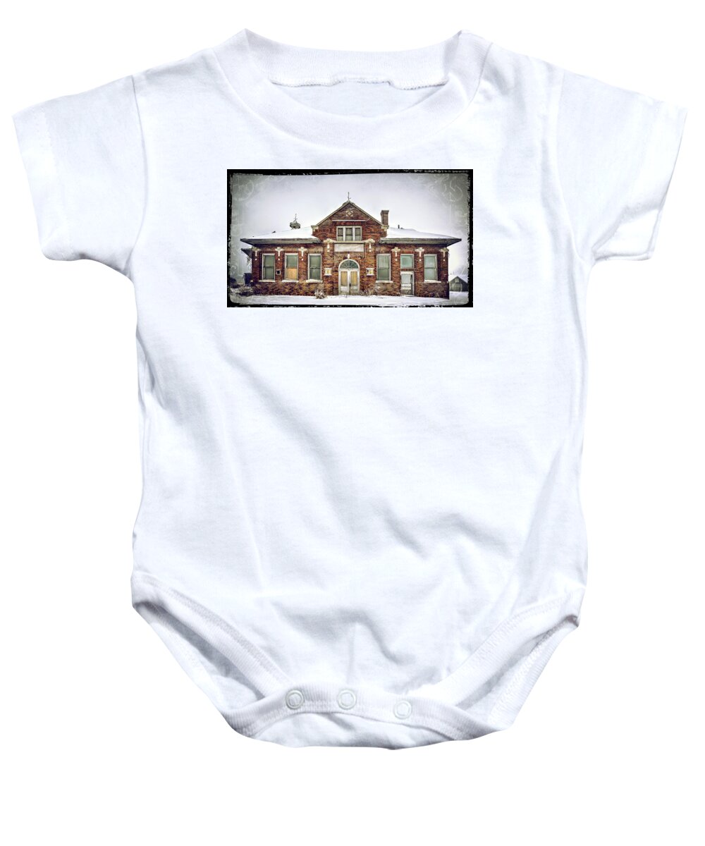 Hart Baby Onesie featuring the photograph Hart Creamery by Al Mueller