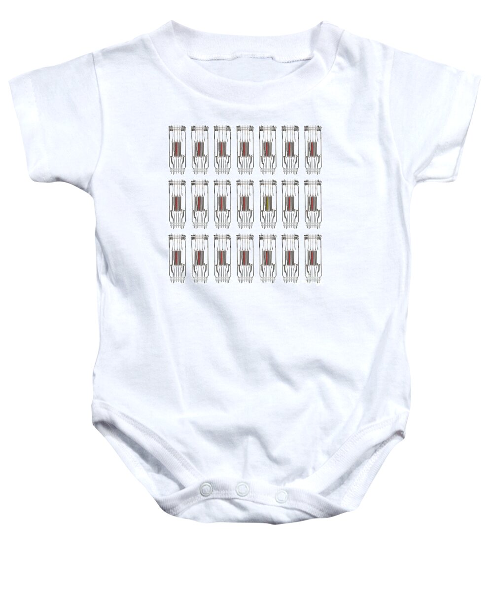Abstract Baby Onesie featuring the photograph Heating Spirals by Michal Boubin