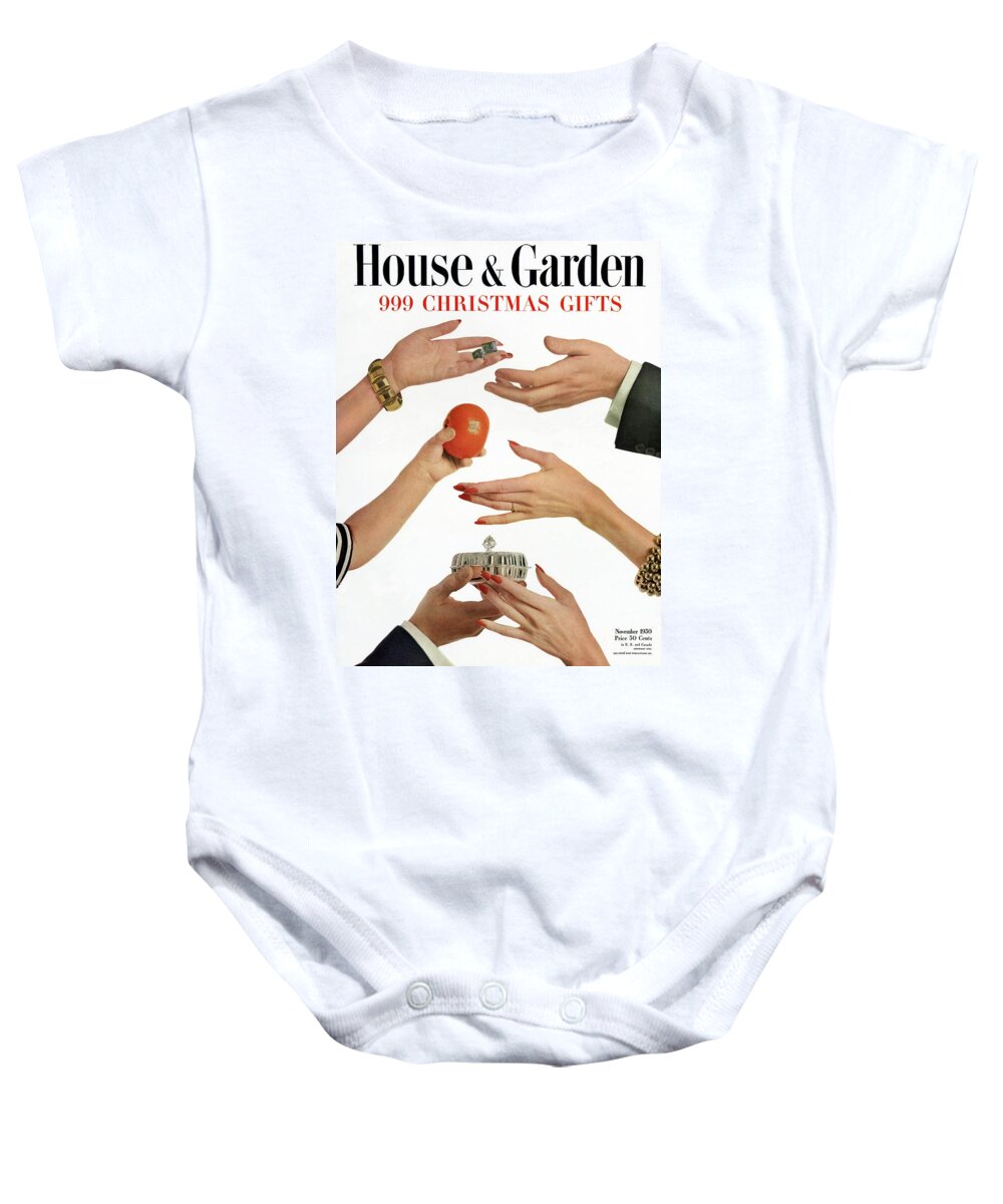 House And Garden Baby Onesie featuring the photograph House And Garden 999 Christmas Gifts Cover by Herbert Matter