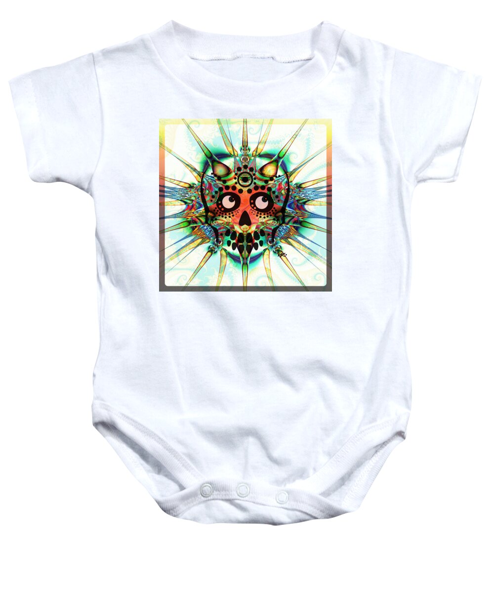 I Didn't Do It Baby Onesie featuring the digital art I Didn't Do It by Kiki Art