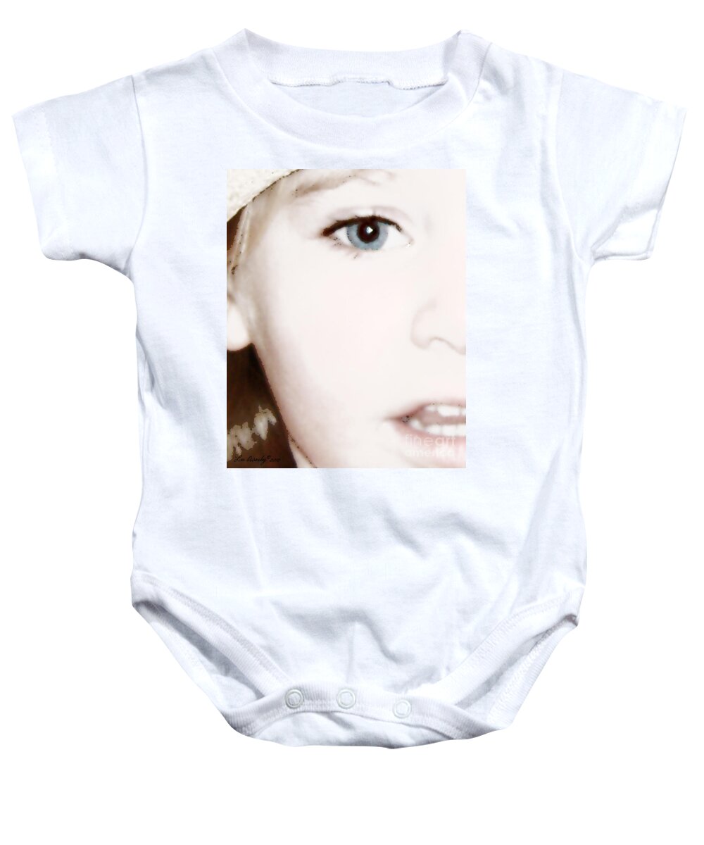 Young Girl Baby Onesie featuring the photograph I See You by Lee Owenby