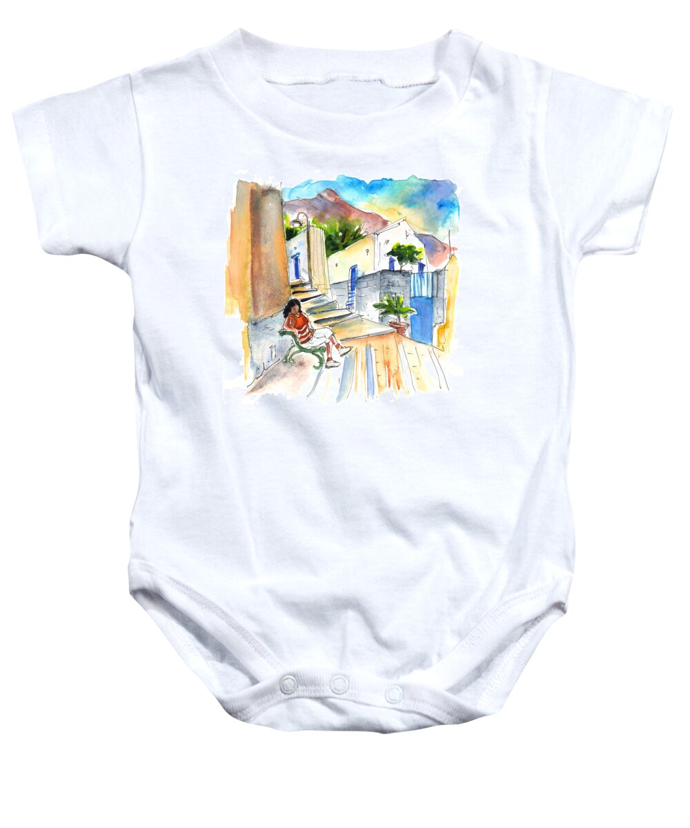 Travel Baby Onesie featuring the painting Igueste de San Andres 01 by Miki De Goodaboom