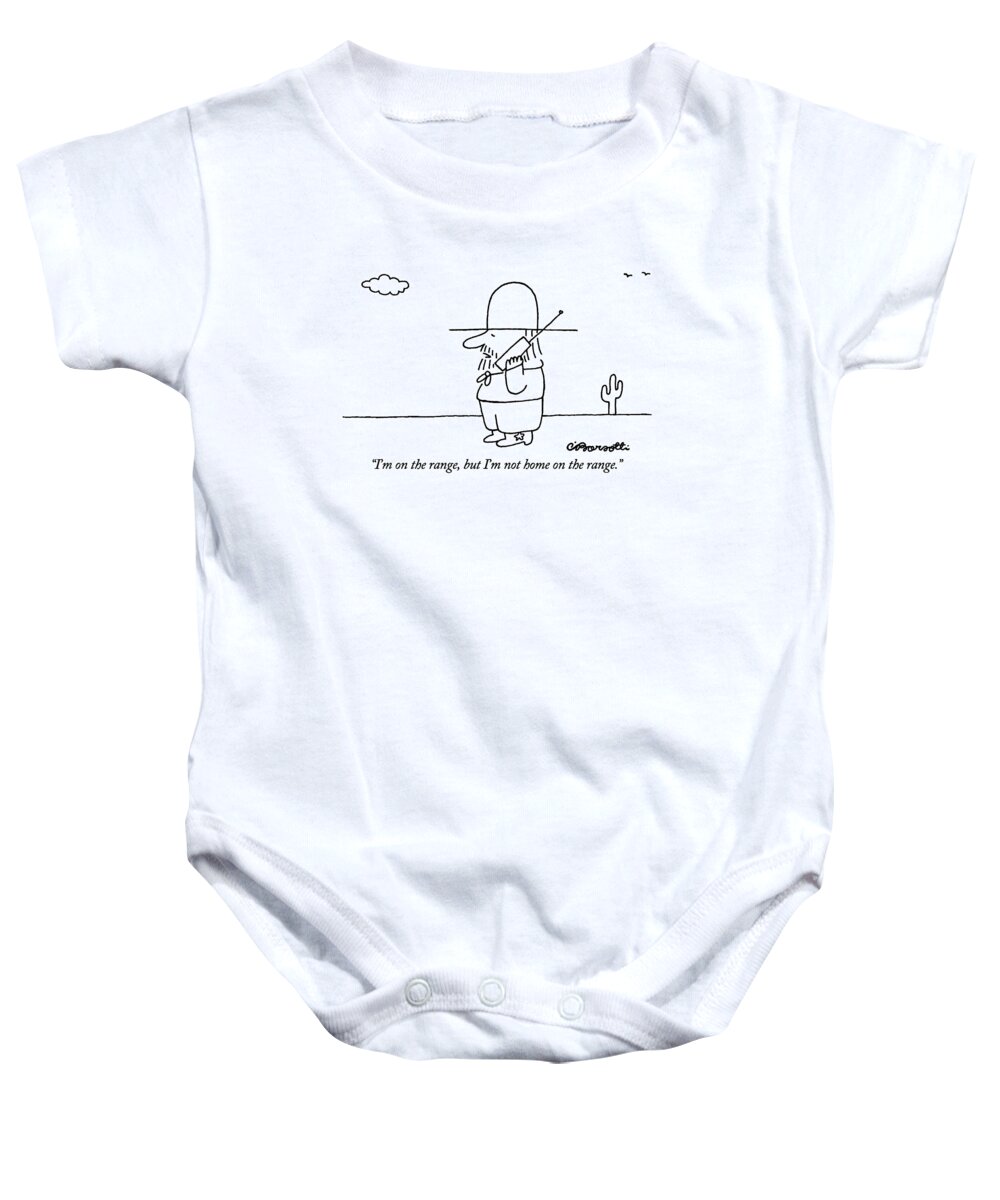 
Technology Baby Onesie featuring the drawing I'm On The Range by Charles Barsotti