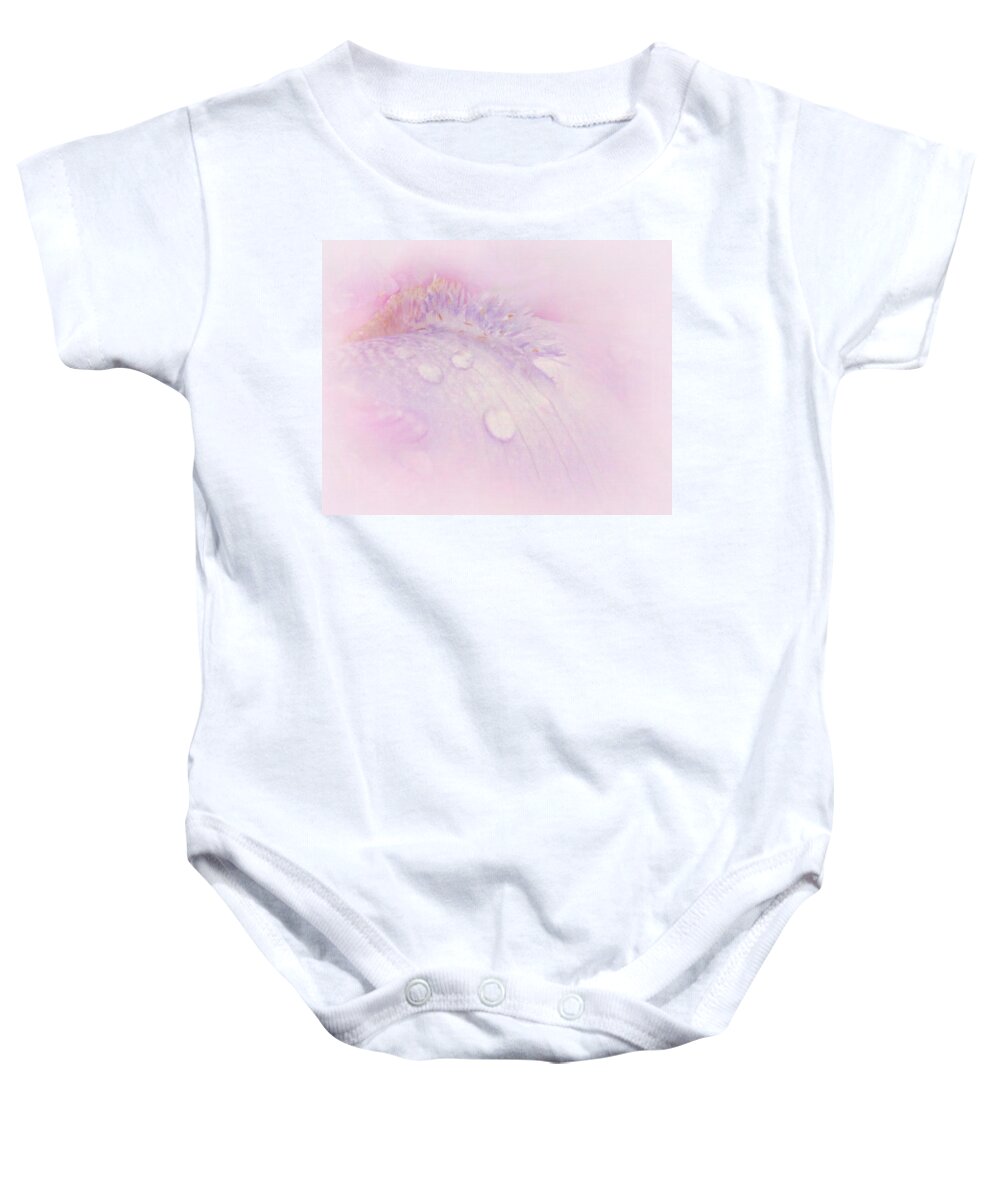 Abstract Baby Onesie featuring the photograph Iris Soul by David and Carol Kelly