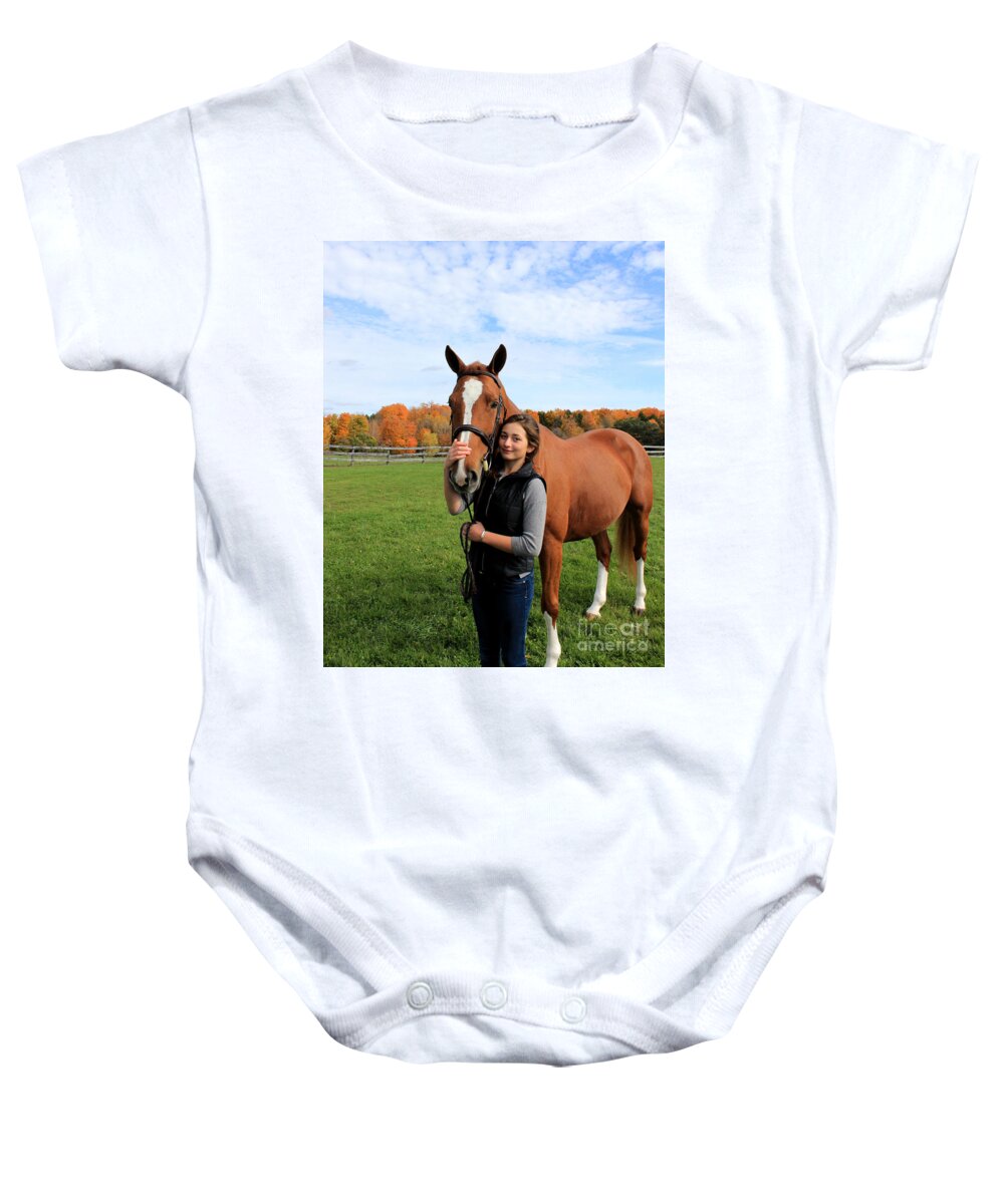  Baby Onesie featuring the photograph Katherine Pal 18 by Life With Horses