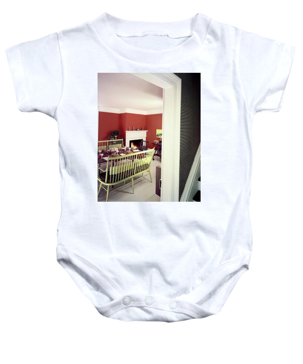 Furniture Baby Onesie featuring the photograph Laurens W. Macfarland's Dining Room by Tom Leonard